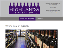 Tablet Screenshot of highlandsliquor.com